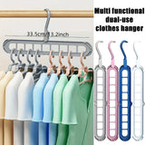Magic Clothes Hangers, 4 Pack Wardrobe Hangers Multi Functional Closet Hangers Rotate Anti-Skid Folding