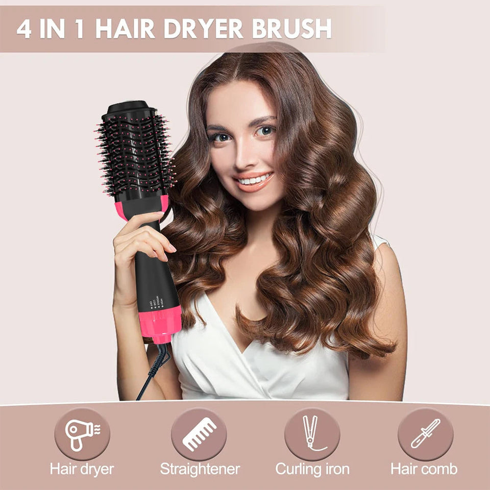 4 in 1 hair straightener curling iron styling comb