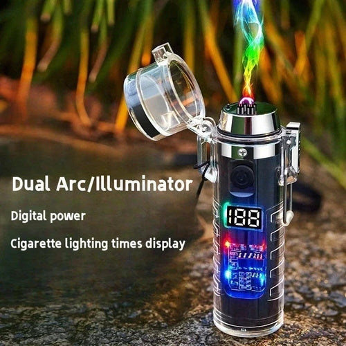 USB Electric Lighter Multi-Function Flashlight