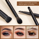 Makeup Brushes Set  Make up Brushes 14Pcs Black Kabuki Foundation Eyeshadow Contour Concealer Powder Eyeliner Crease Eyebrow Blending Brush, T336