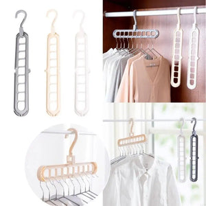 Magic Clothes Hangers, 4 Pack Wardrobe Hangers Multi Functional Closet Hangers Rotate Anti-Skid Folding