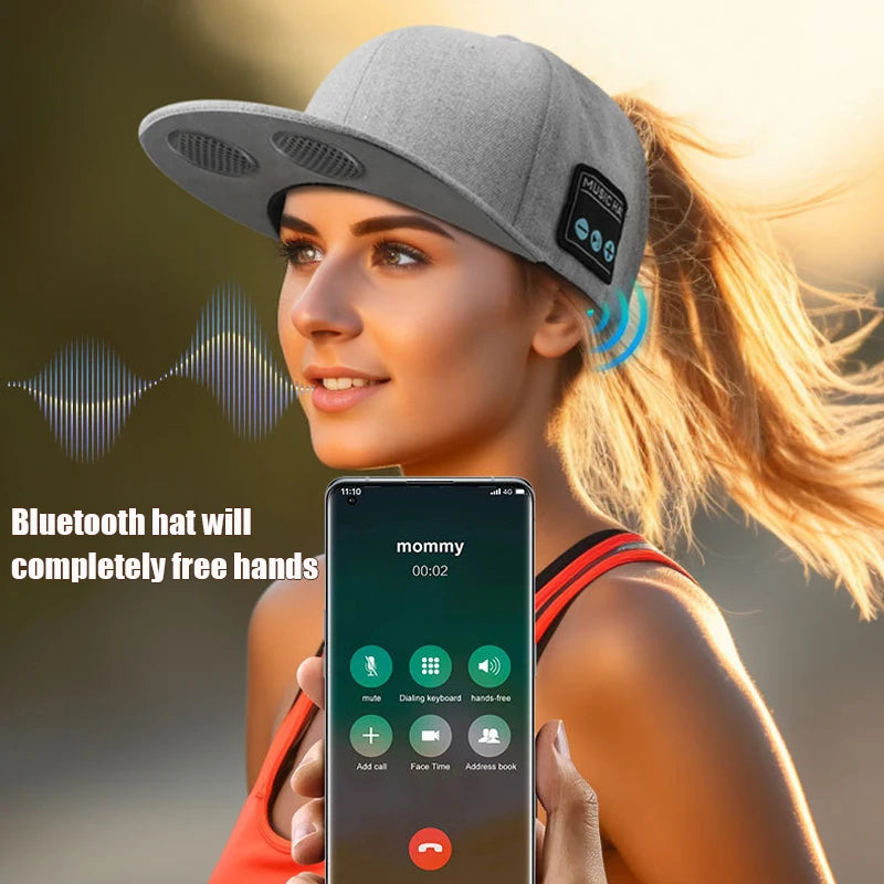 Bluetooth Sports Music Hat Headphone Dual