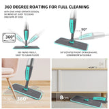 60° Rotation Flat Spray Floor Mop Broom For Cleaning