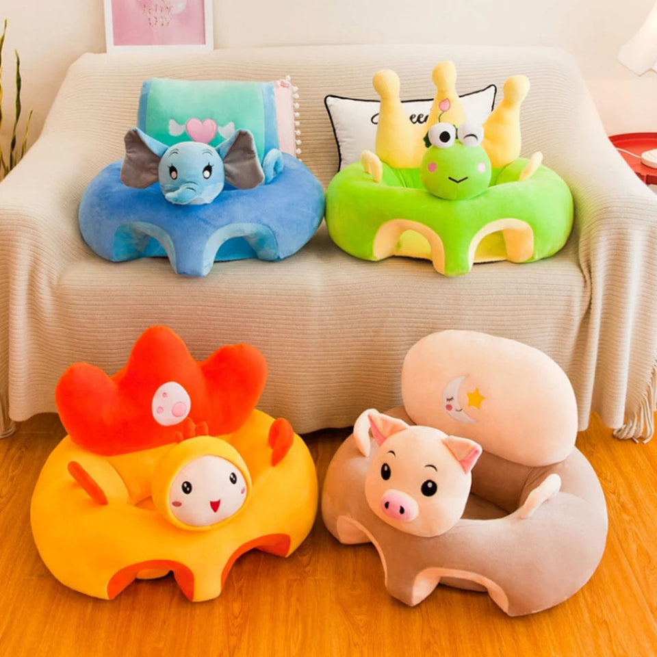 Baby Sofa Support Seat Cover Plush Chair Learning to Sit