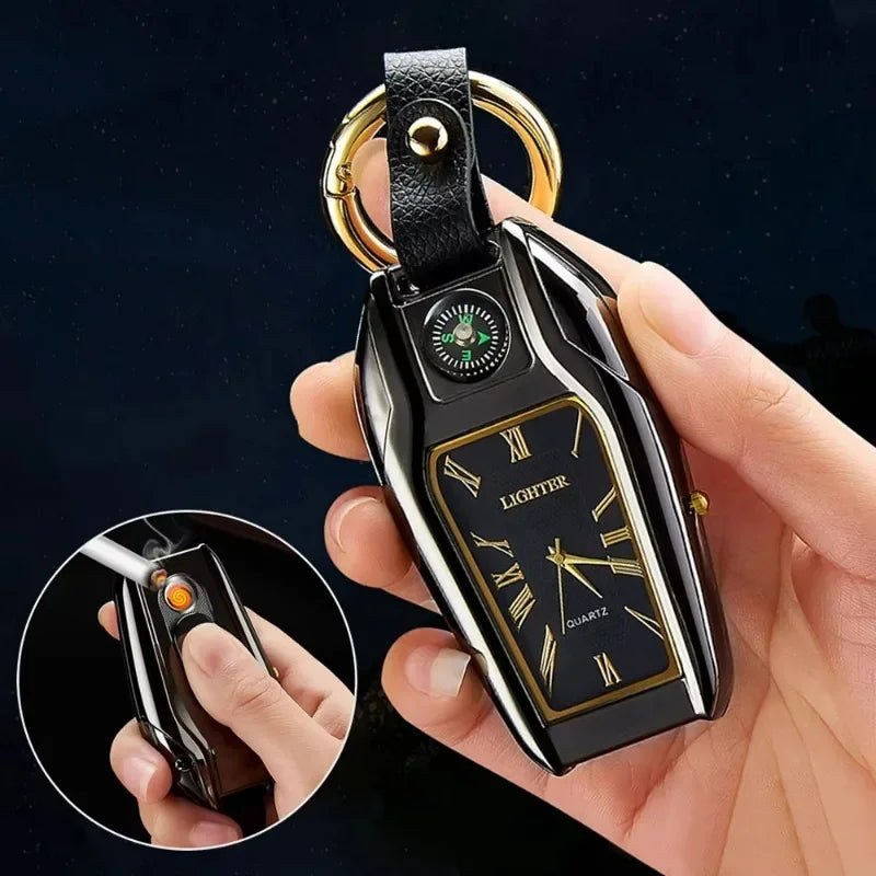 USB Electric Lighter Outdoor Compass Emergency