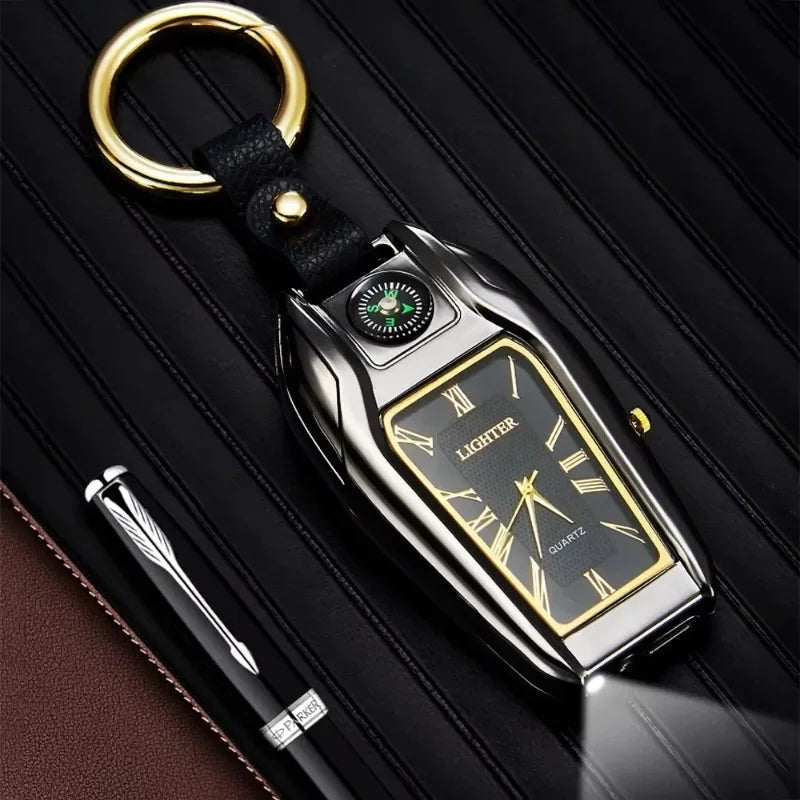 USB Electric Lighter Outdoor Compass Emergency