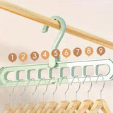 Magic Clothes Hangers, 4 Pack Wardrobe Hangers Multi Functional Closet Hangers Rotate Anti-Skid Folding