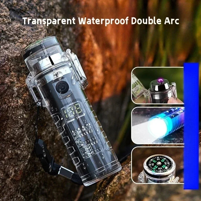 USB Electric Lighter Multi-Function Flashlight