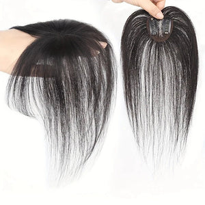 Straight Hairpiece with Bangs Invisible Hair Thickening