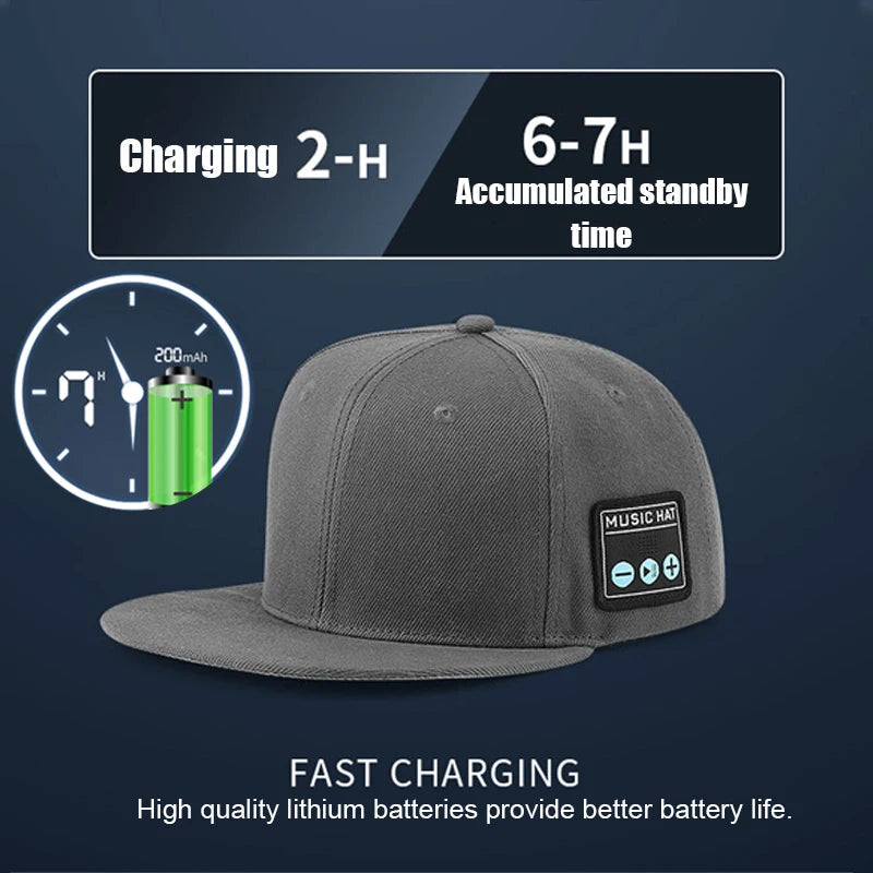 Bluetooth Sports Music Hat Headphone Dual