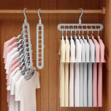 Magic Clothes Hangers, 4 Pack Wardrobe Hangers Multi Functional Closet Hangers Rotate Anti-Skid Folding