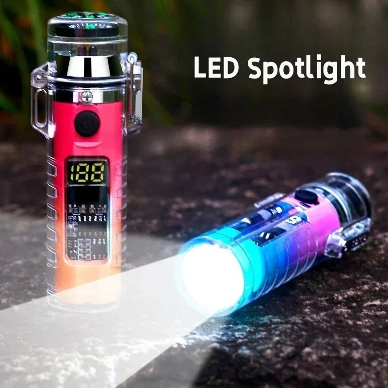 USB Electric Lighter Multi-Function Flashlight