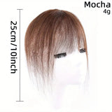 Straight Hairpiece with Bangs Invisible Hair Thickening