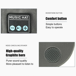Bluetooth Sports Music Hat Headphone Dual