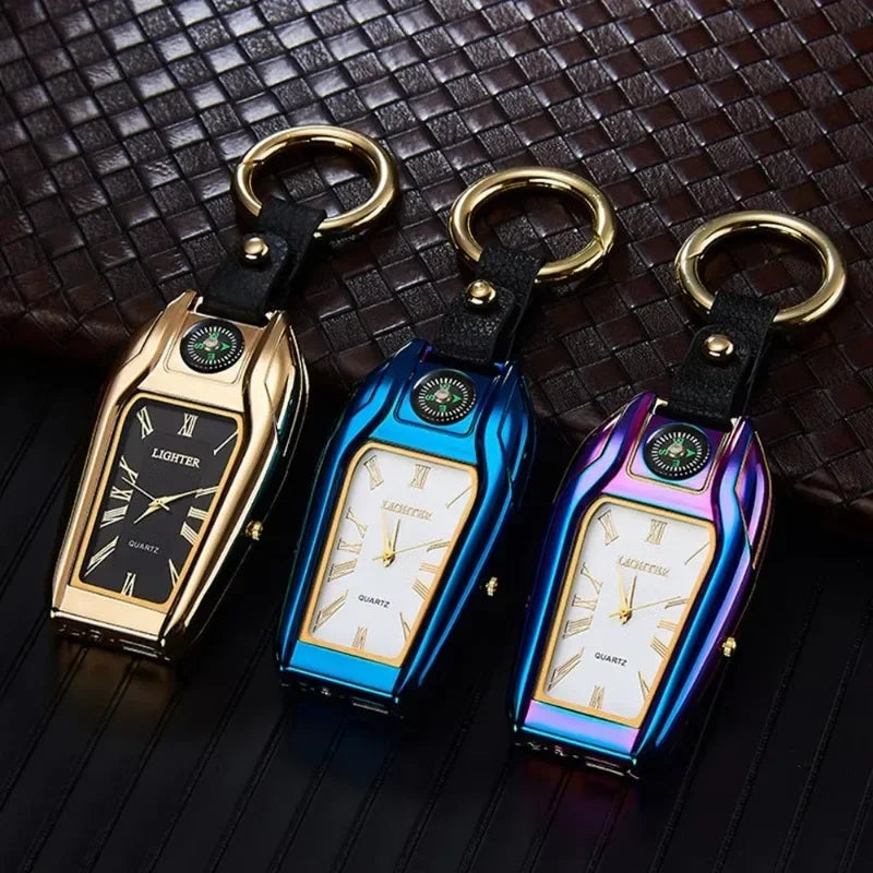USB Electric Lighter Outdoor Compass Emergency