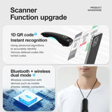 Mini Barcode Scanner W6 Wireless 1D 2D CMOS