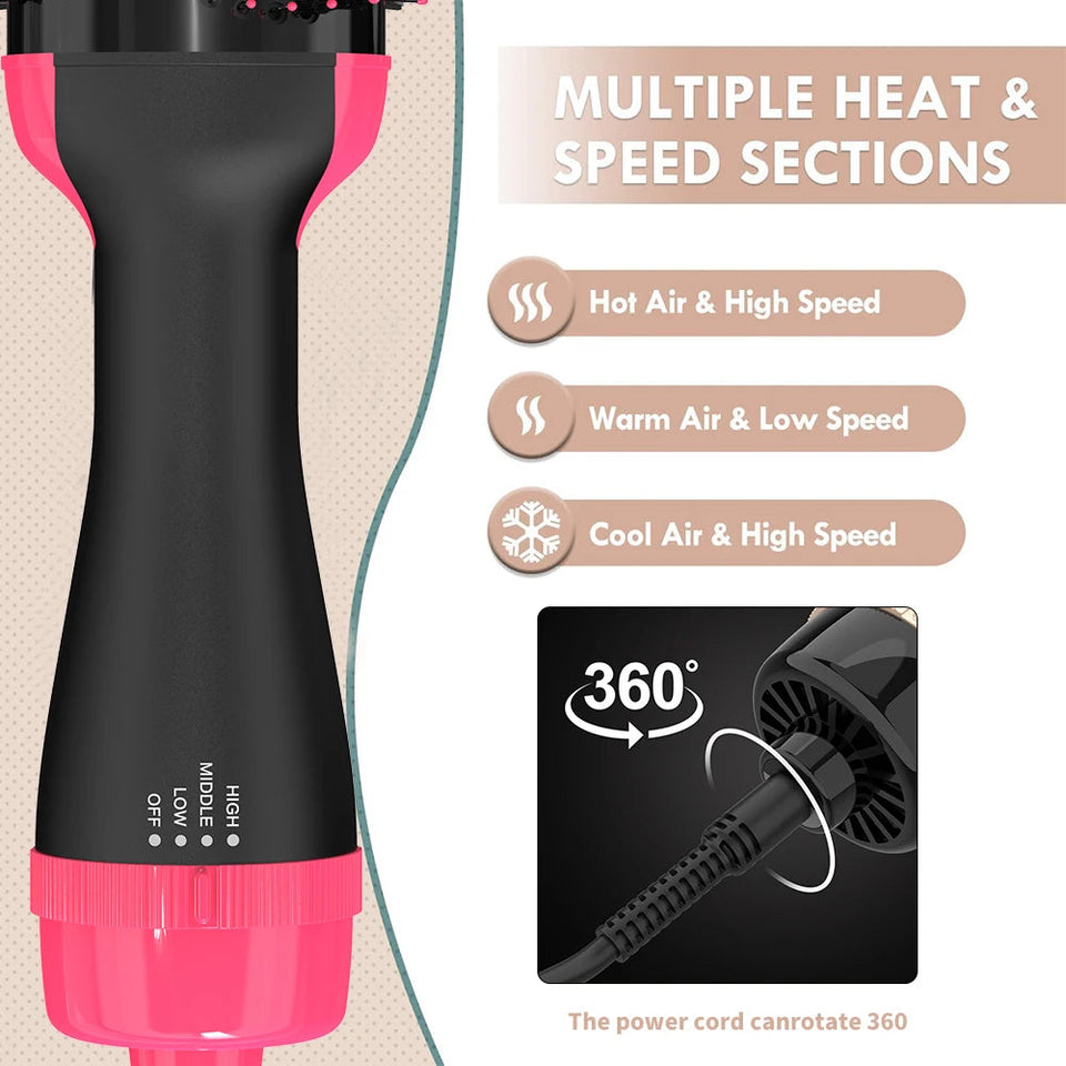 4 in 1 hair straightener curling iron styling comb