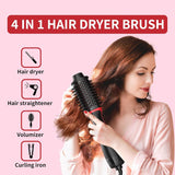 4 in 1 hair straightener curling iron styling comb