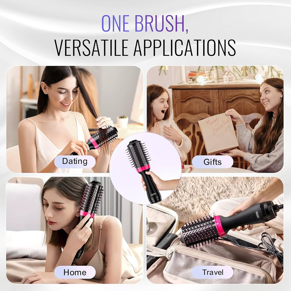 4 in 1 Hair Drying,Straightening,Curling,& Volumizing