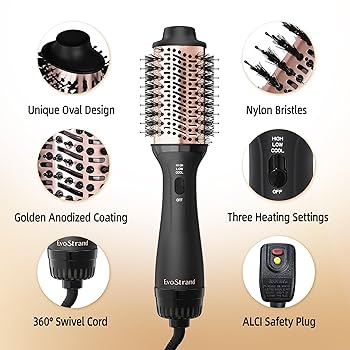 4 in 1 Hair Drying,Straightening,Curling,& Volumizing