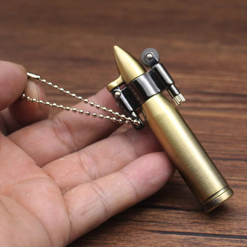 Retro Bullet Kerosene Lighter Keychain