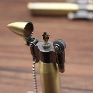 Retro Bullet Kerosene Lighter Keychain