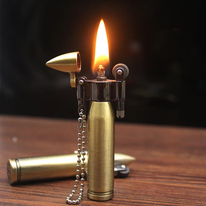Retro Bullet Kerosene Lighter Keychain