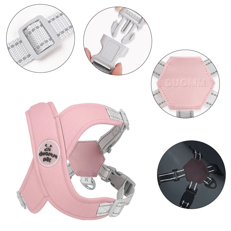 Reflective Pet Harness with Leash Set