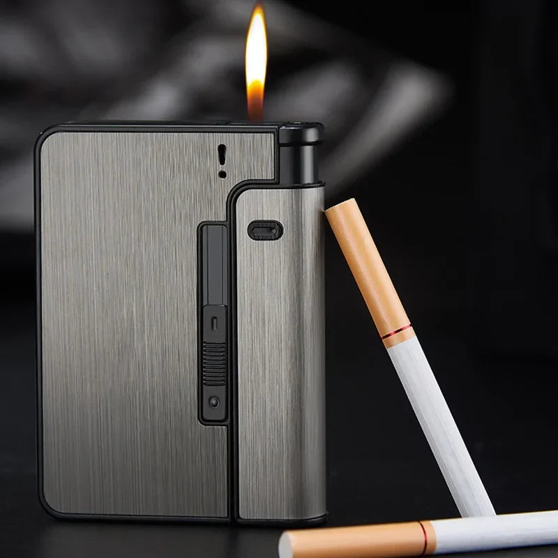 Portable Metal Cigarette Case for 10 King Size Cigarettes