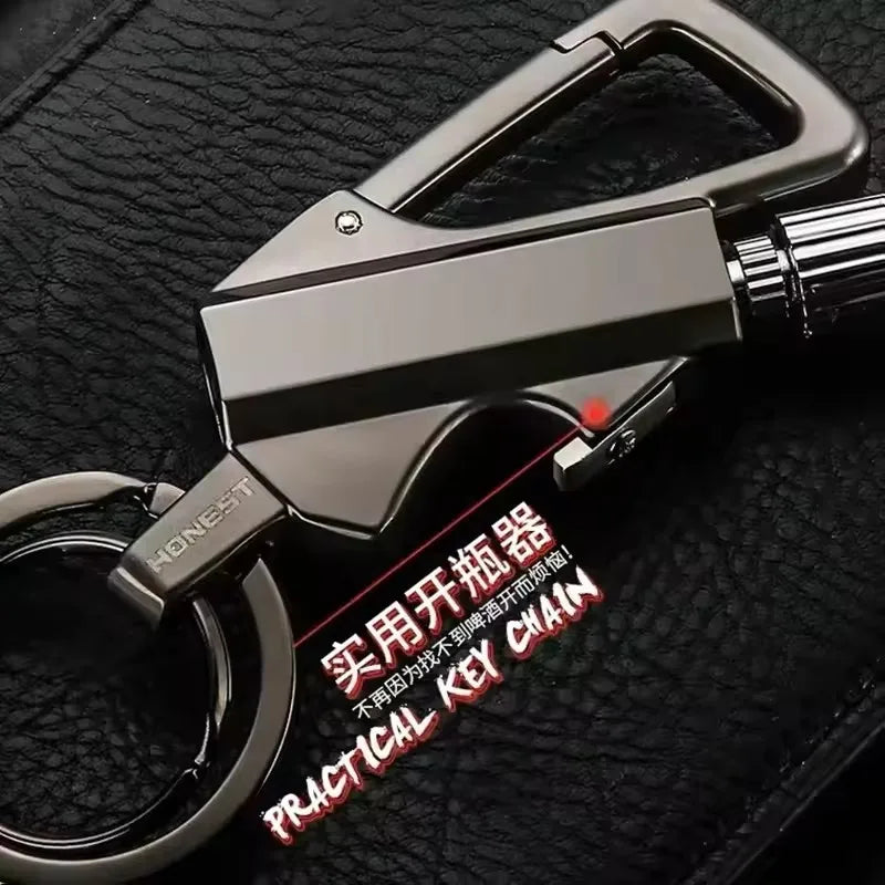 Multifunctional Kerosene Lighter Keychain with Bottle Opener