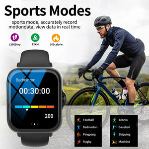 Smart Watch with Full Touch Screen and Fitness Tracking