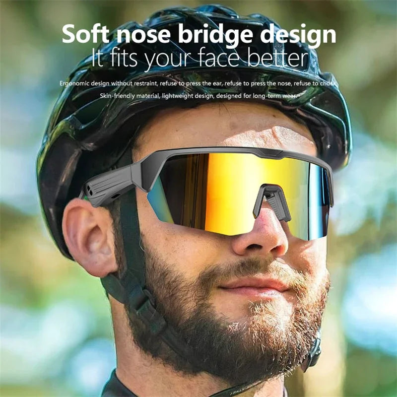 Cycling Bluetooth Smart Glasses with Audio & Calls