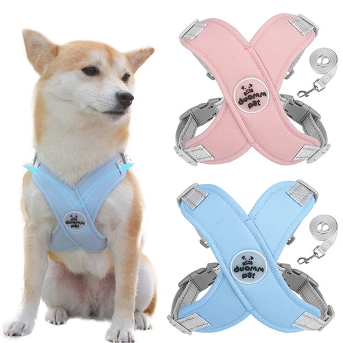 Reflective Pet Harness with Leash Set