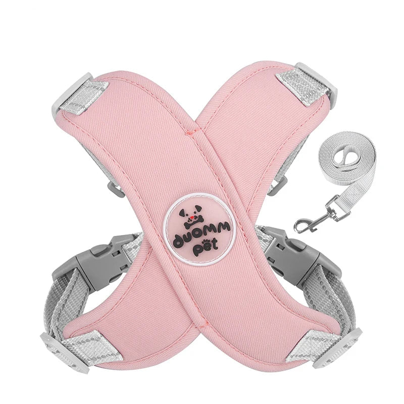 Reflective Pet Harness with Leash Set