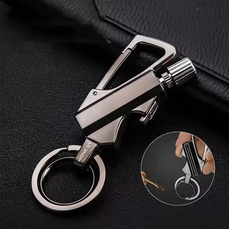 Multifunctional Kerosene Lighter Keychain with Bottle Opener