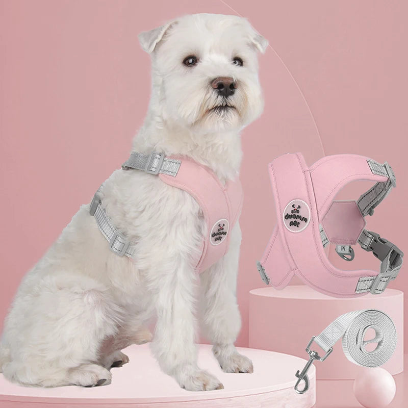 Reflective Pet Harness with Leash Set