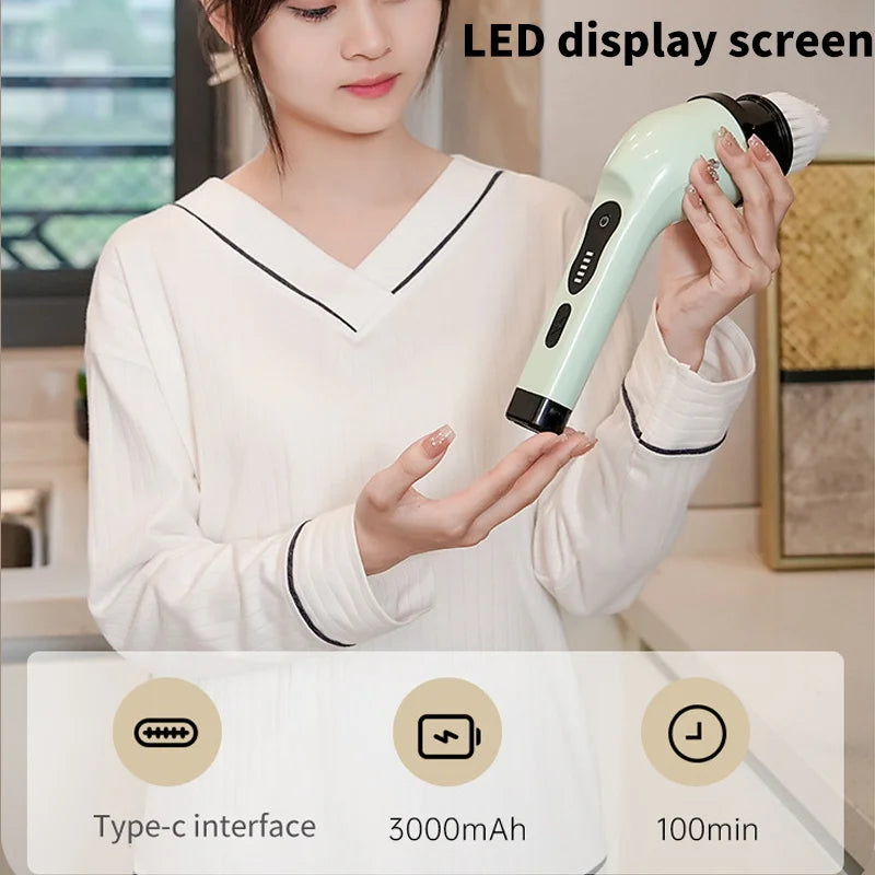 9-in-1 Electric Spin Scrubber Brush