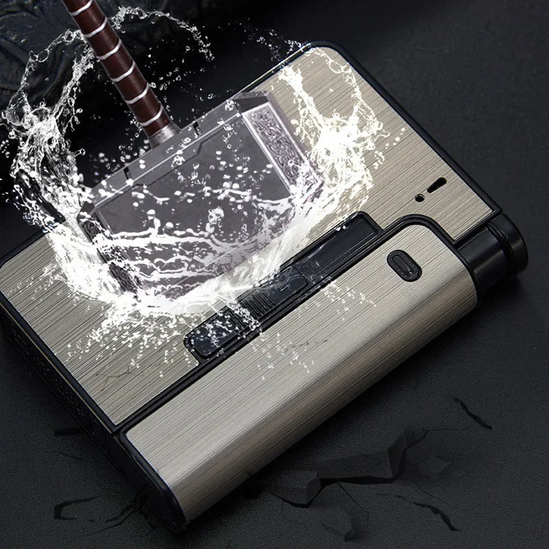 Portable Metal Cigarette Case for 10 King Size Cigarettes