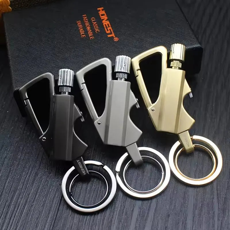 Multifunctional Kerosene Lighter Keychain with Bottle Opener