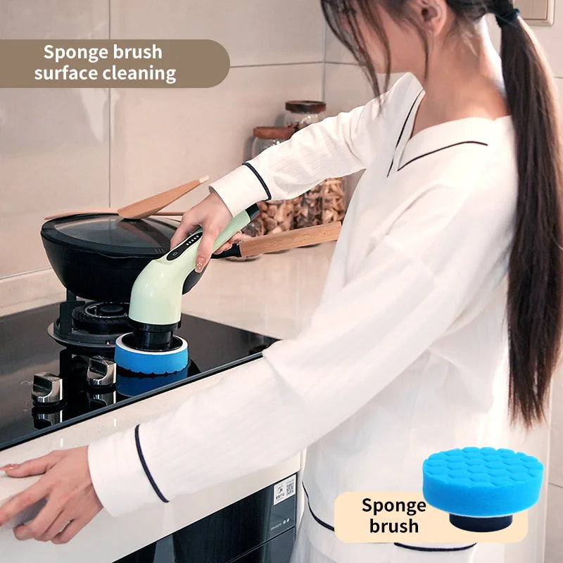 9-in-1 Electric Spin Scrubber Brush