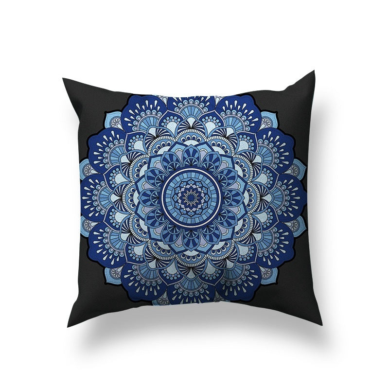 Short Plush Pillowcase Bohemian Ethnic Style Short Plush Material Sofa Cushion Cover